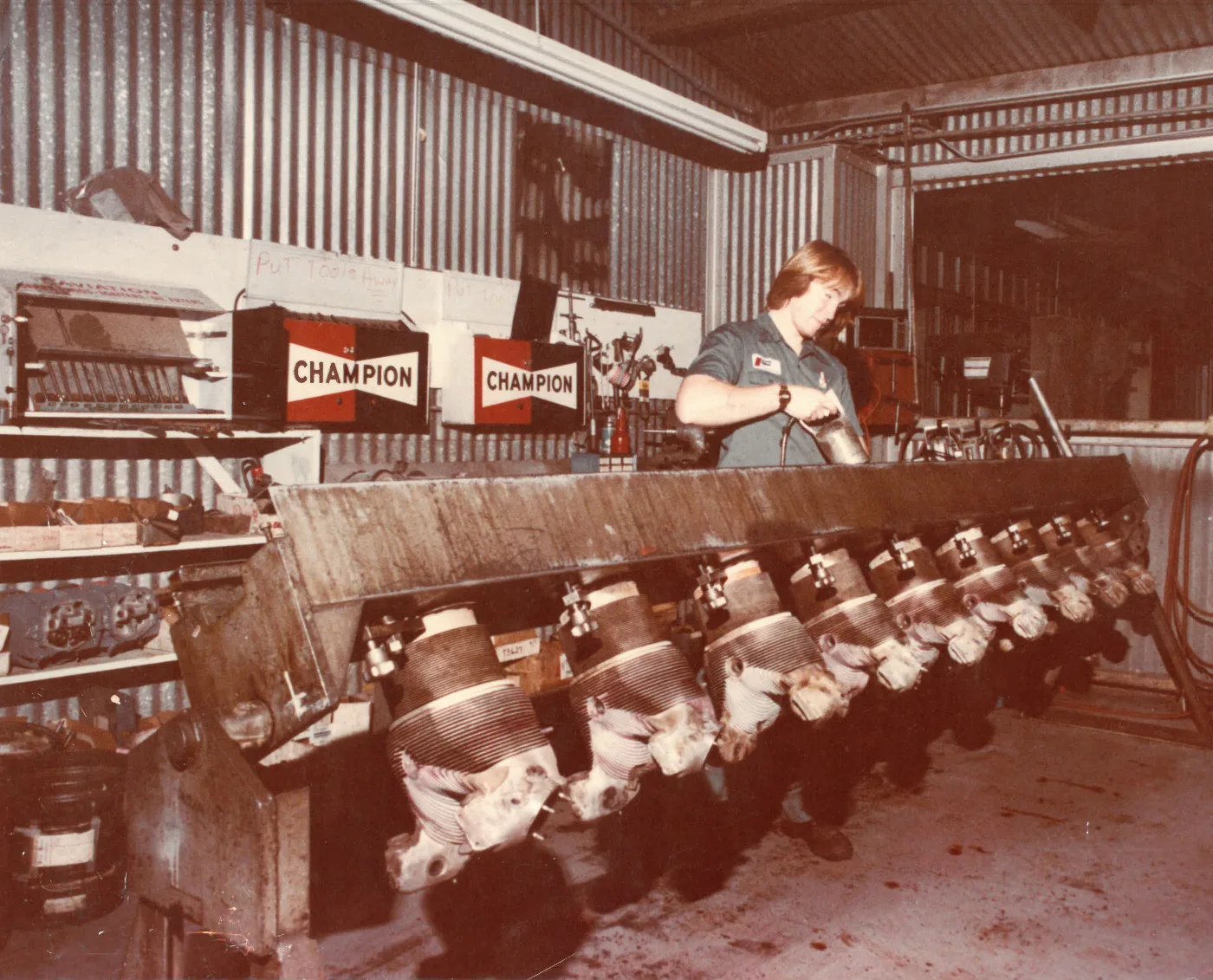Darrell Tunnell at work in the early days of the company