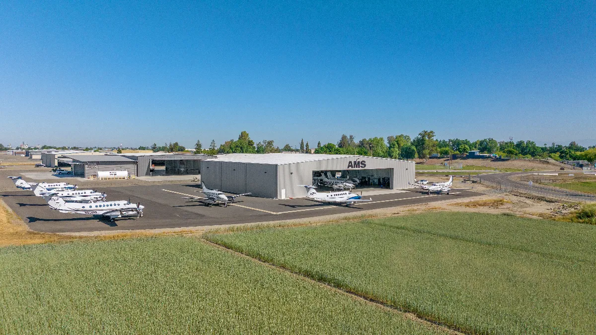 Aerial view of the AMS facility